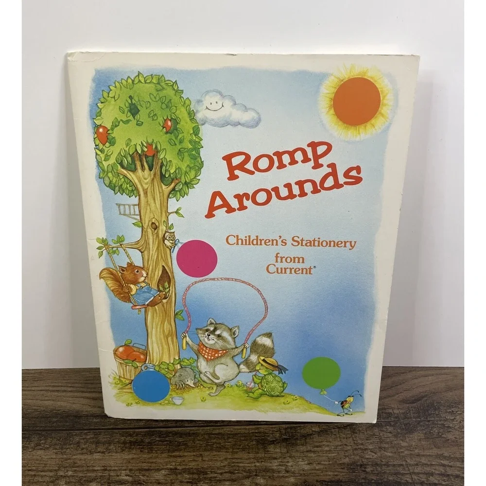 Vintage 80s Romp Arounds Pocket Folder With Stationary Pages Cards